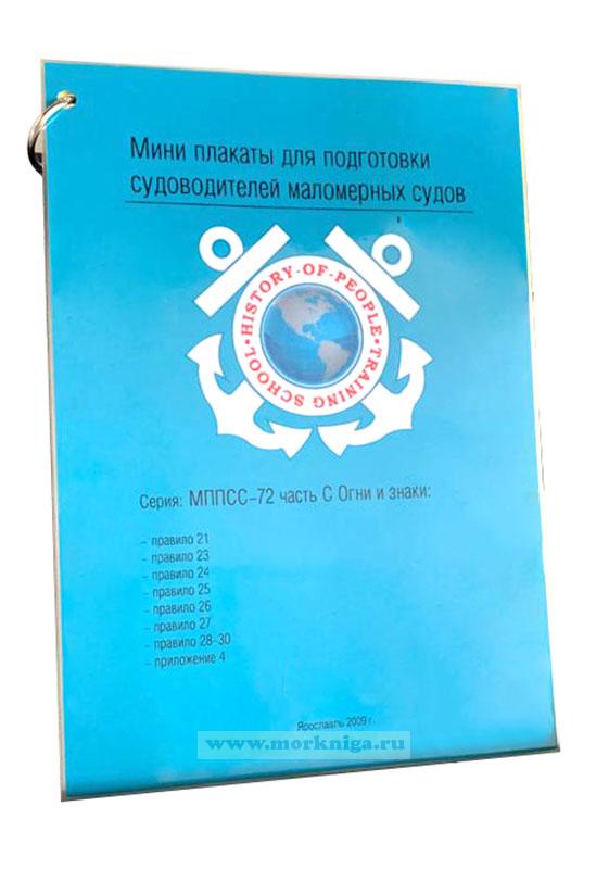 Мини плакаты для подготовки судоводителей маломерных судов. МППСС-72. Часть С. Огни и знаки