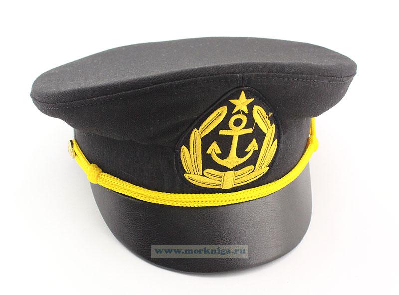 Фуражка моряка торгового флота (черная, 56 размер)