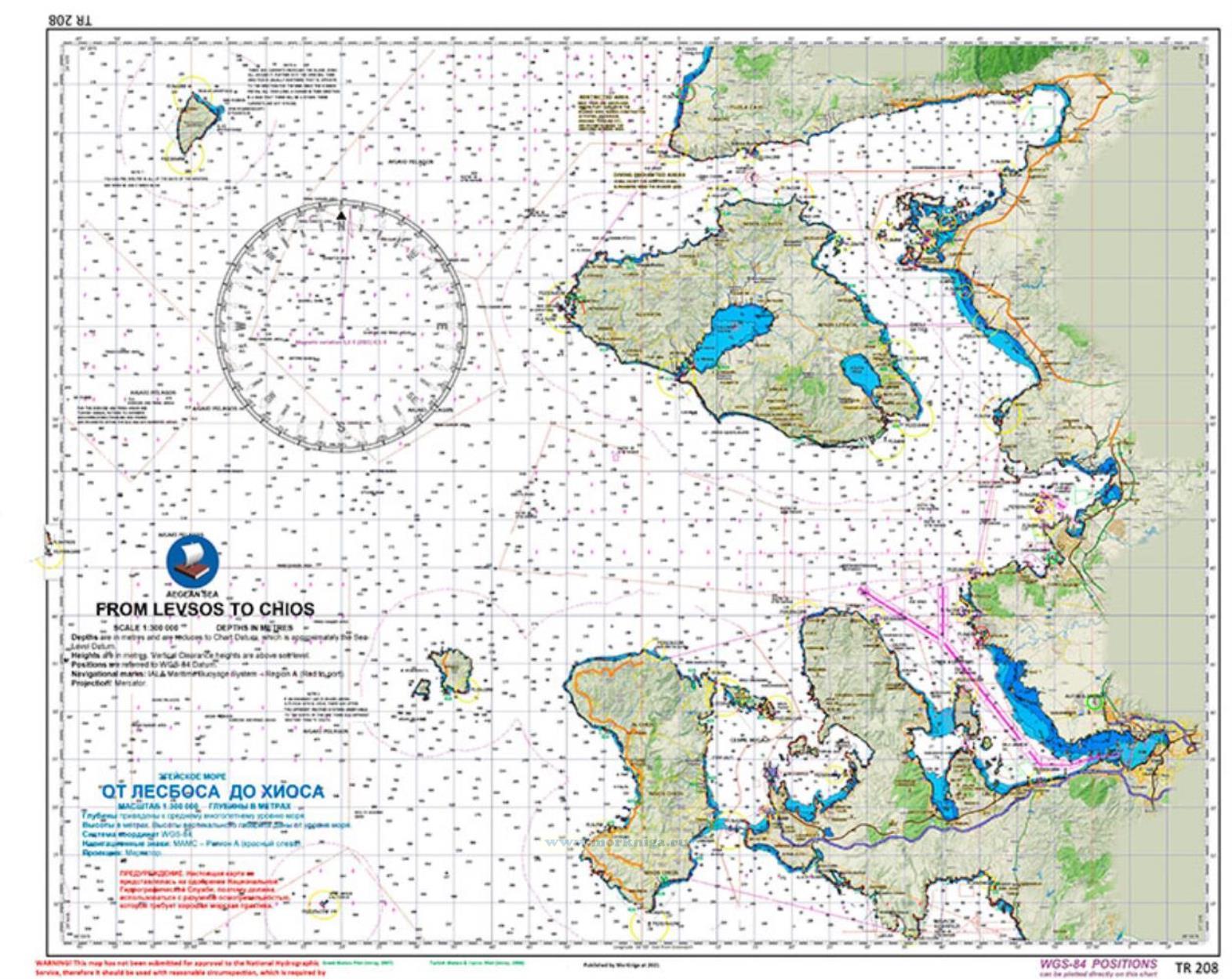 TR-208 Эгейское море. От Лесбоса до Хиоса. Aegean sea. From Levsos to Chios