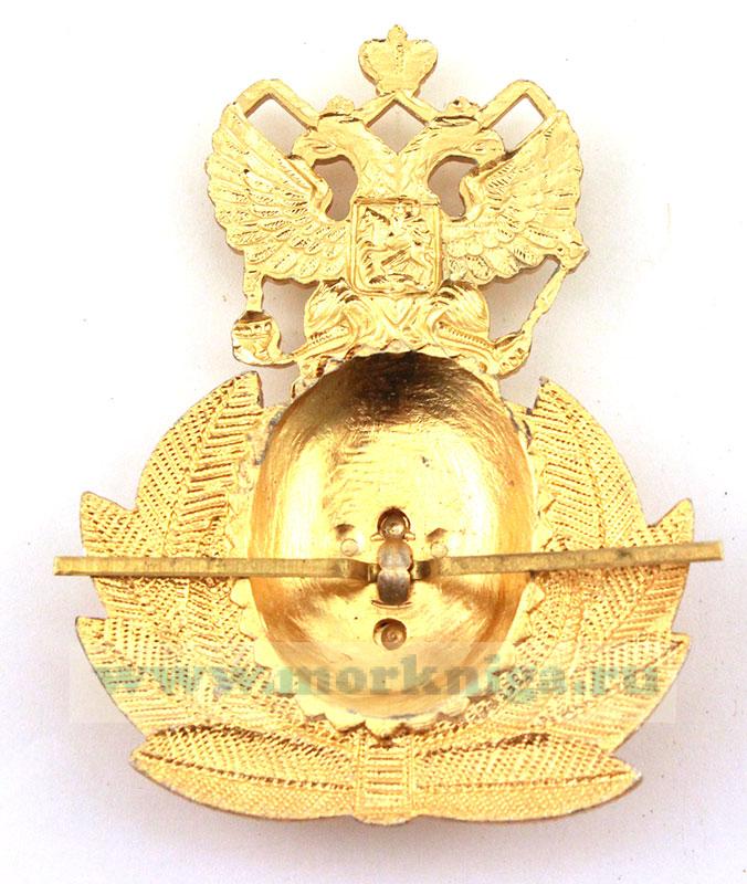 Кокарда ВМФ, офицерская (большой якорь, герб с поднятыми крыльями)