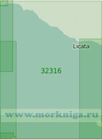 32316 От залива Джела до мыса Гранитола с островами Гаудеш (Гоцо) и Линоса (Масштаб 1:200 000)