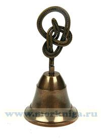 Сувенир колокольчик с морским узлом  d=6см