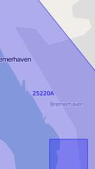 25220 Устье реки Везер. Порт Бремерхафен с подходами (Масштаб 1: 25 000)