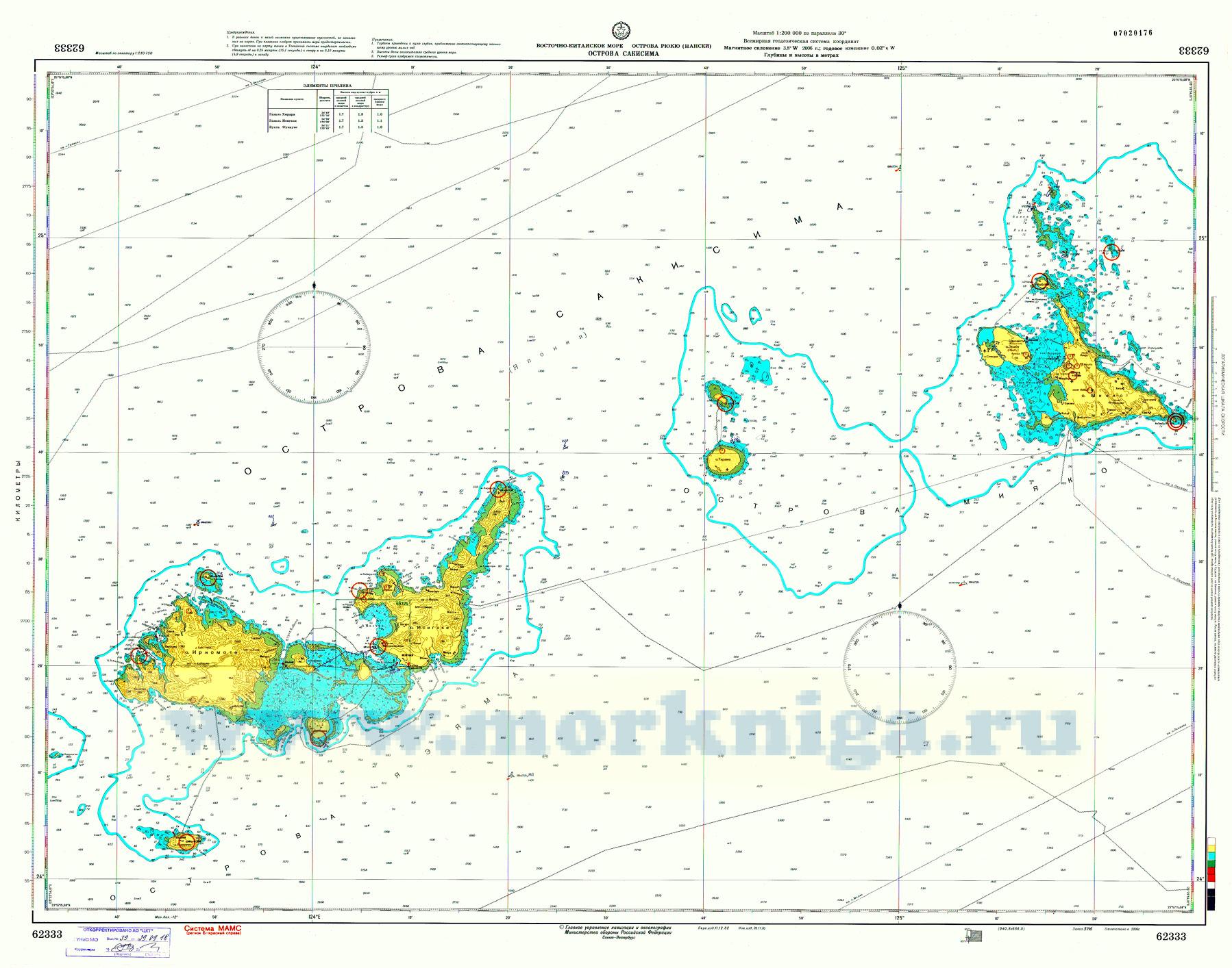 62333 Острова Сакисима (Масштаб 1:200 000)