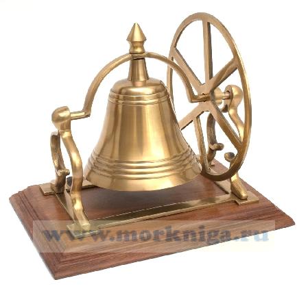 Колокол настольный на деревянном основании