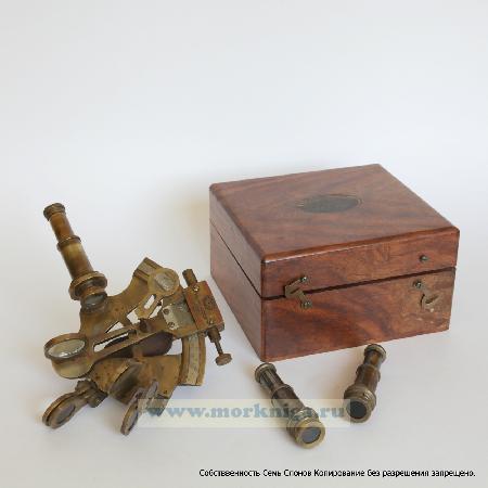 Секстан Kelvin & Hughes London 1917 в футляре из красного дерева