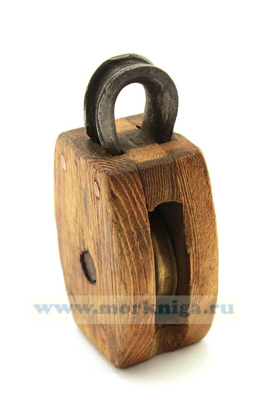 Блок деревянный одношкивный (75 х 55 мм)