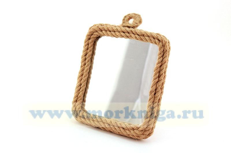 Зеркало в плетеной раме (фигурная петелька)