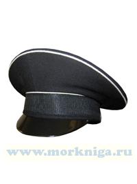 Фуражка уставная ВМФ размер 58 (черная с белым кантом) с высокой тульей