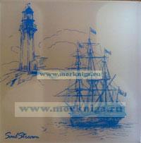 Транспортир Дугласа для яхтменов в футляре в наборе с готовальней