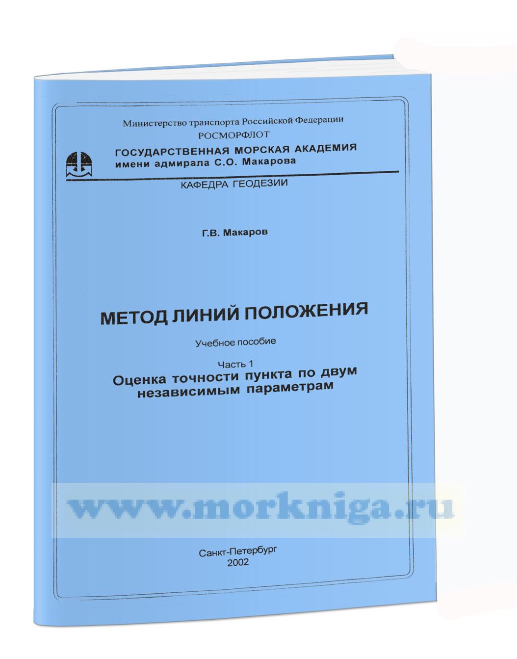 Метод линий положения. Оценка точности пункта по двум независимым параметрам. Часть 1
