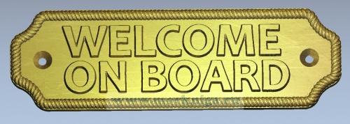 Табличка "Welcome on board"