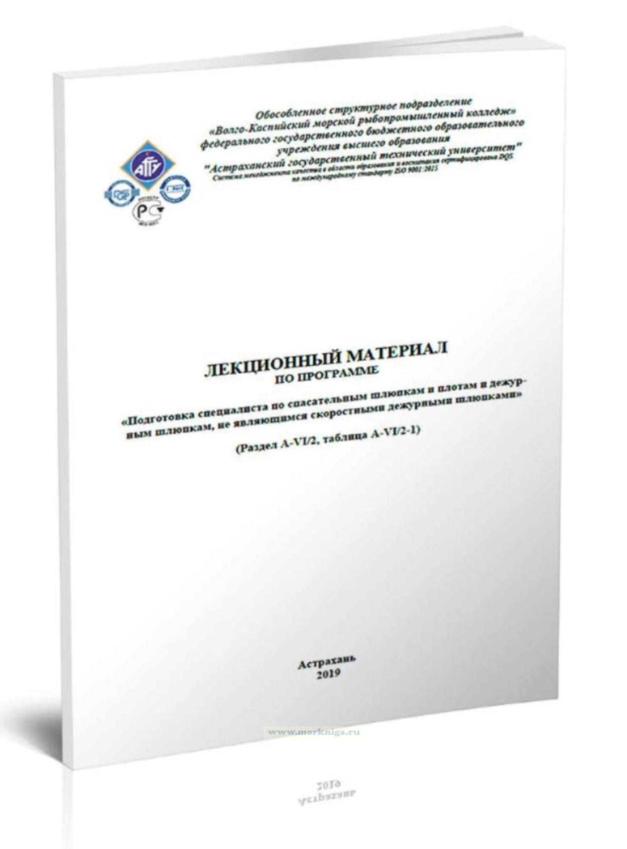 Лекционный материал по программе 