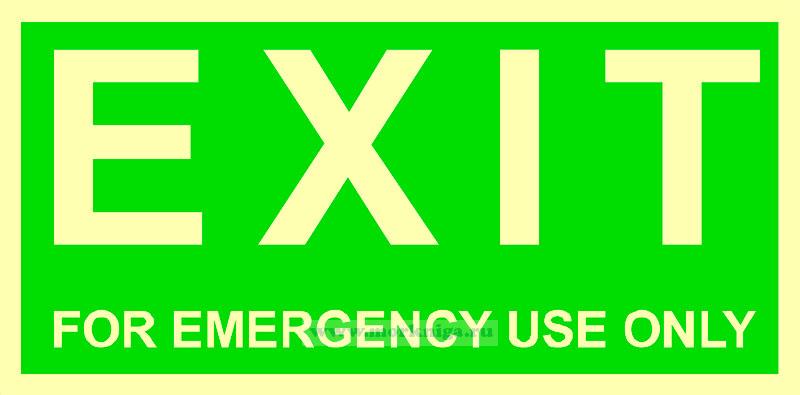 Знак ИМО. EXIT for emergency use only