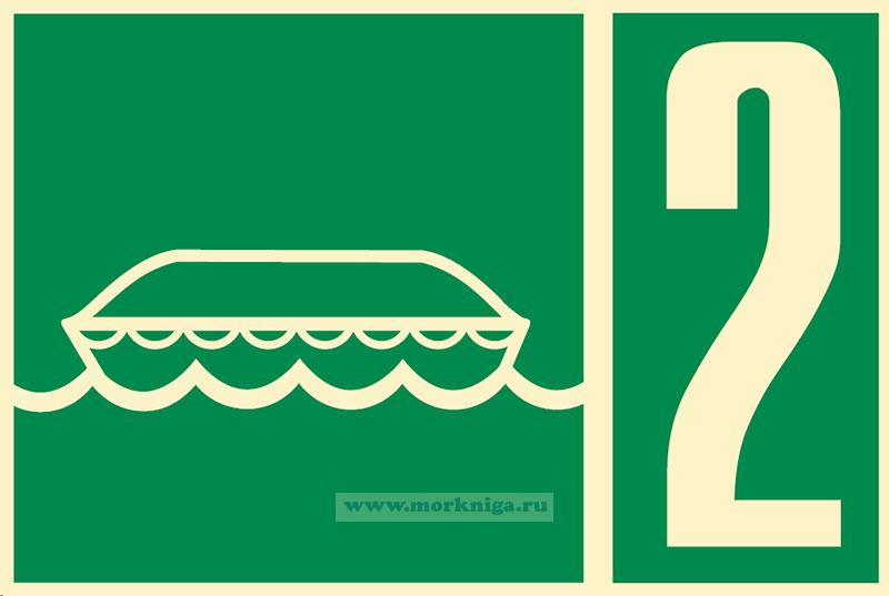 Знак ИМО. Место посадки в спасательные средства